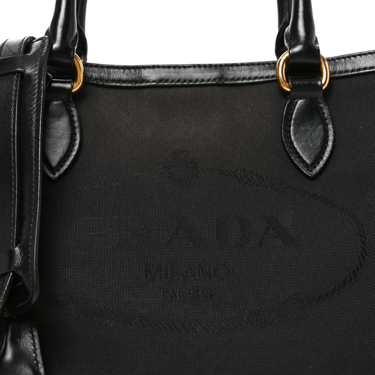 Jacquard Logo Tote Black