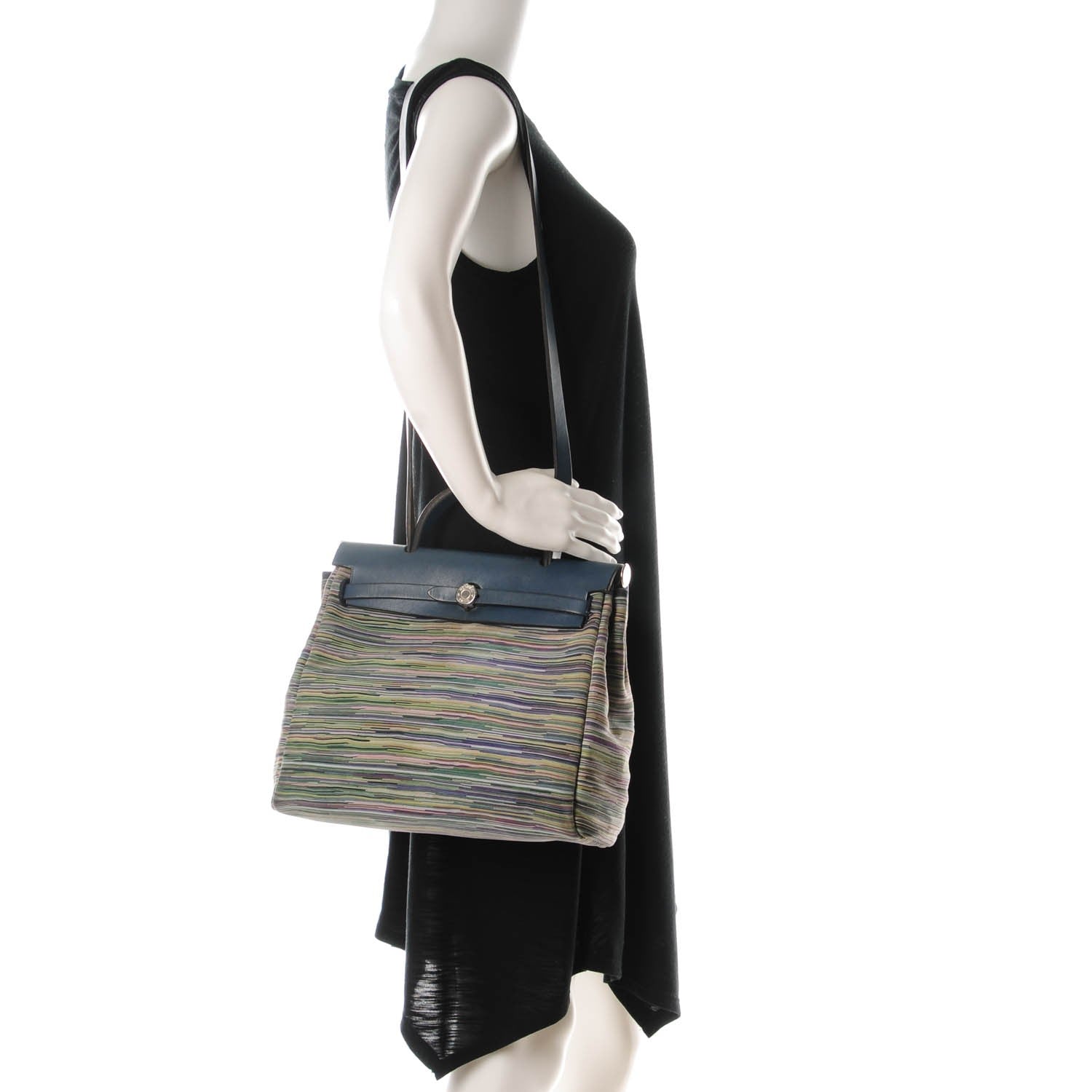 Hermes Barenia Vibrato Herbag 30 PM Indigo 2 of 10