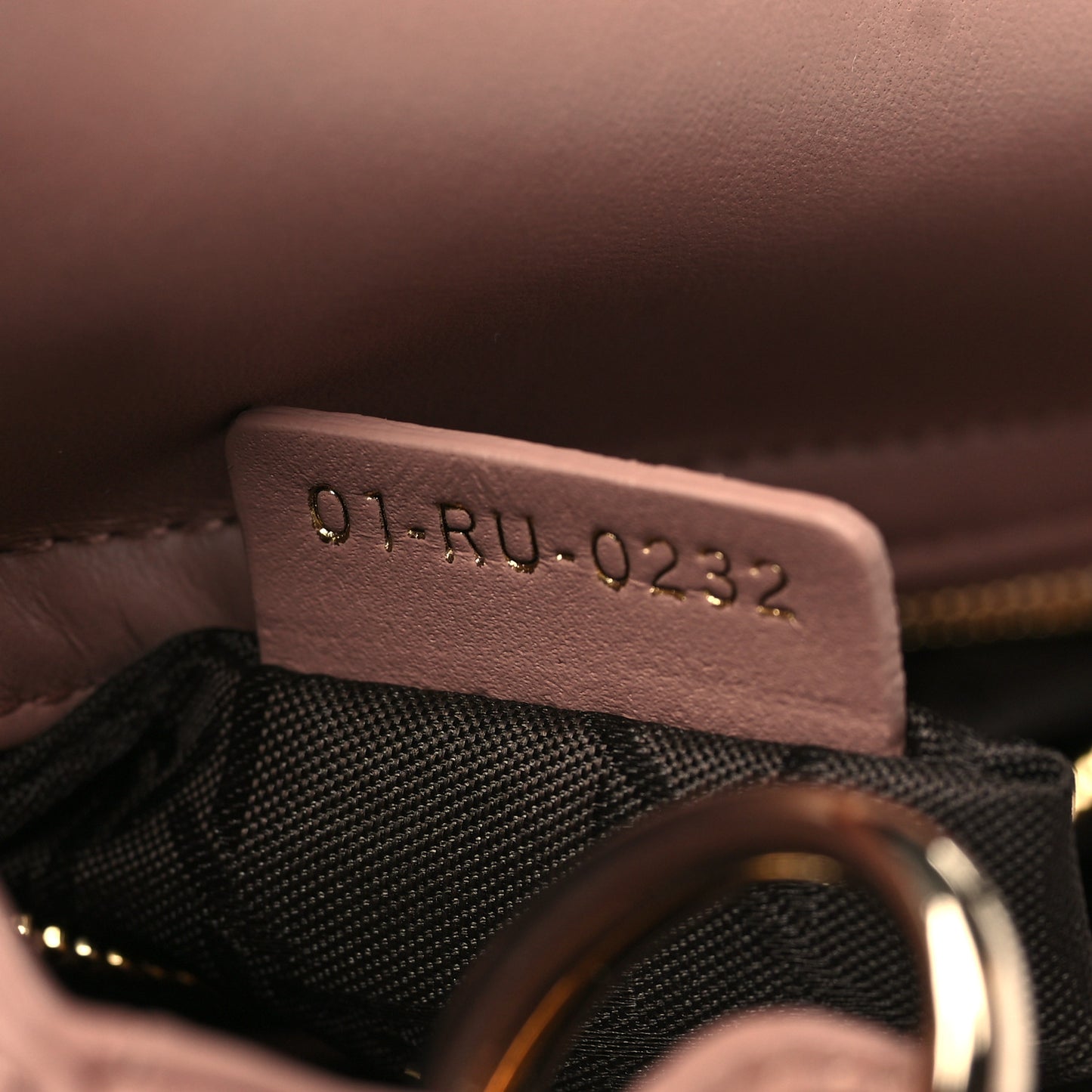 Lambskin Cannage Mini Lady Dior Rose De Vents