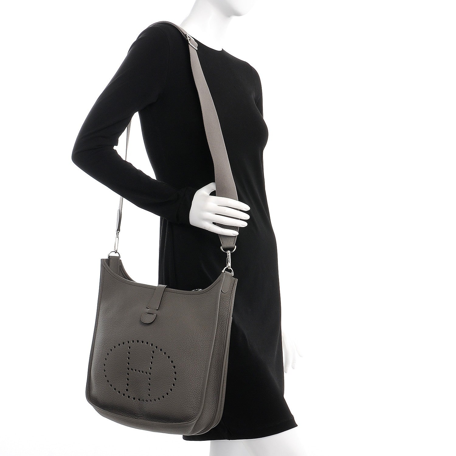 Hermes Taurillon Clemence Evelyne III GM Etain 2 of 8