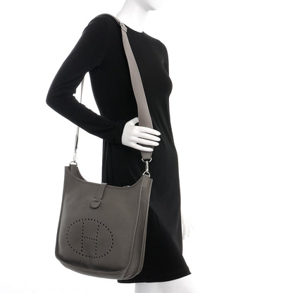 Hermes Taurillon Clemence Evelyne III GM Etain 2 of 8