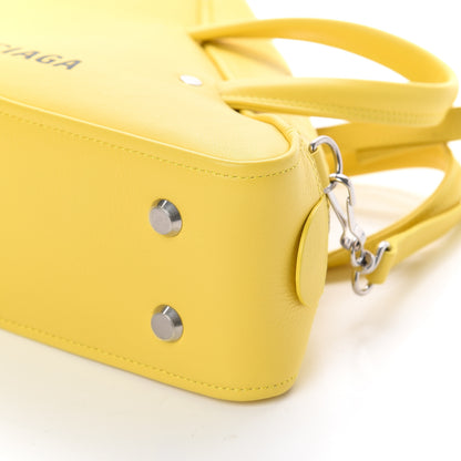 Balenciaga Shiny Day Calfskin Logo S Triangle Duffle Jaune Black 8 of 8