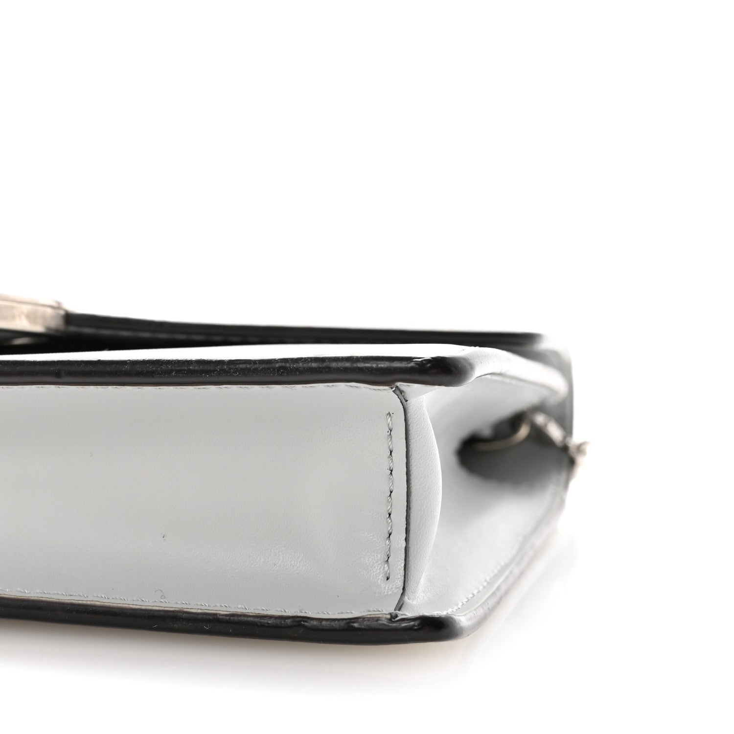 Fendi Vitello Cruise F is Fendi Medium Envelope Wallet on Chain Grigio Perla 9 of 9