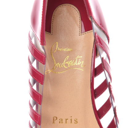 Christian Louboutin Patent PVC Striped A6 Flats 35 Red 8 of 9