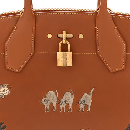 Louis Vuitton Calfskin Catogram City Steamer MM Chataigne 7 of 9