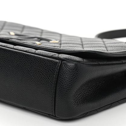 Chanel Caviar Quilted Medium CC Filigree Flap Black 9 of 15