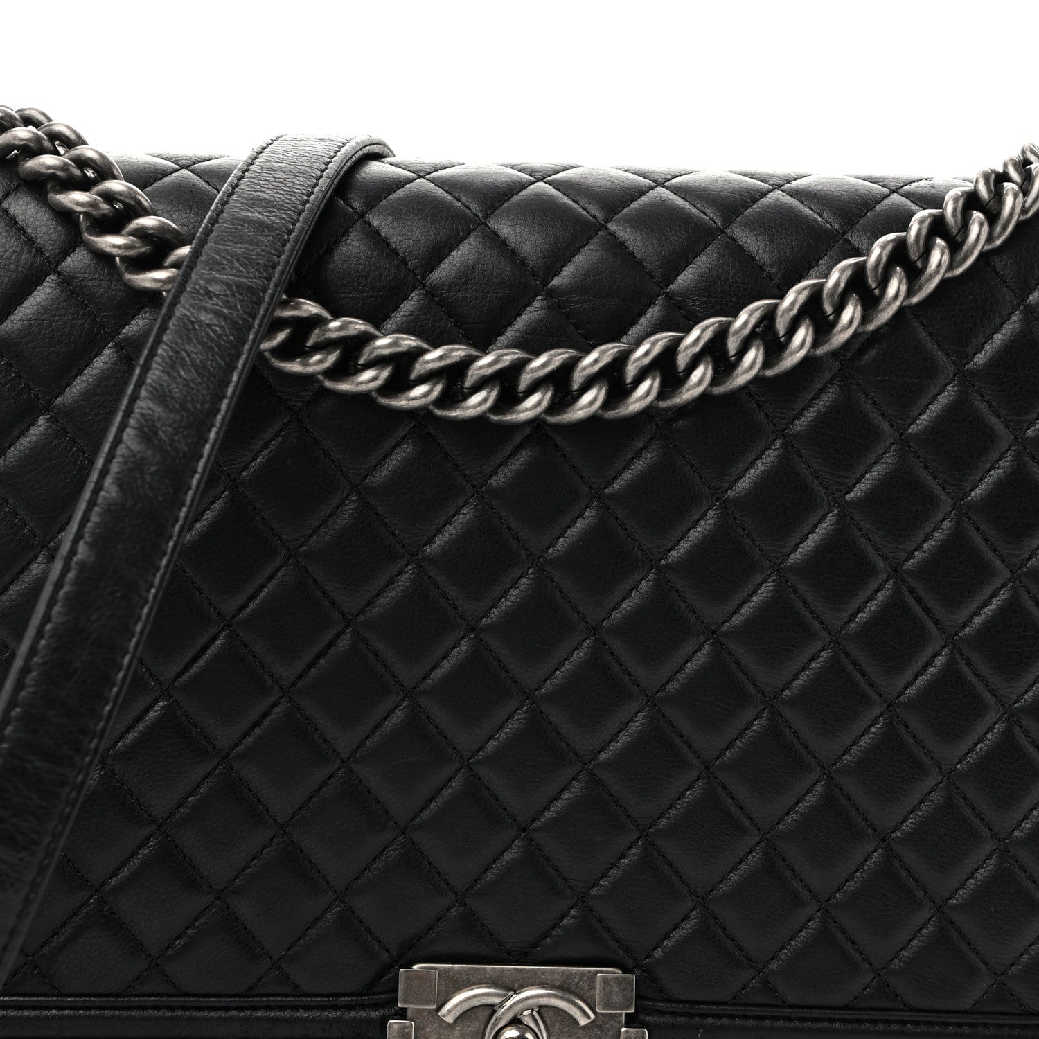Chanel Calfskin Quilted Large Boy Flap Black 8 of 13