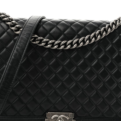Chanel Calfskin Quilted Large Boy Flap Black 8 of 13