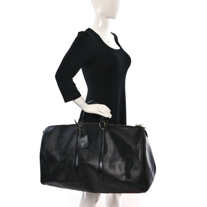 Louis Vuitton Epi Keepall 55 Black 2 of 14