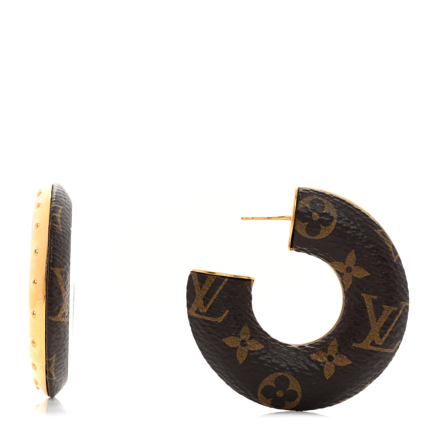 Louis Vuitton Monogram Wild Mini Hoop Earrings 1 of 4