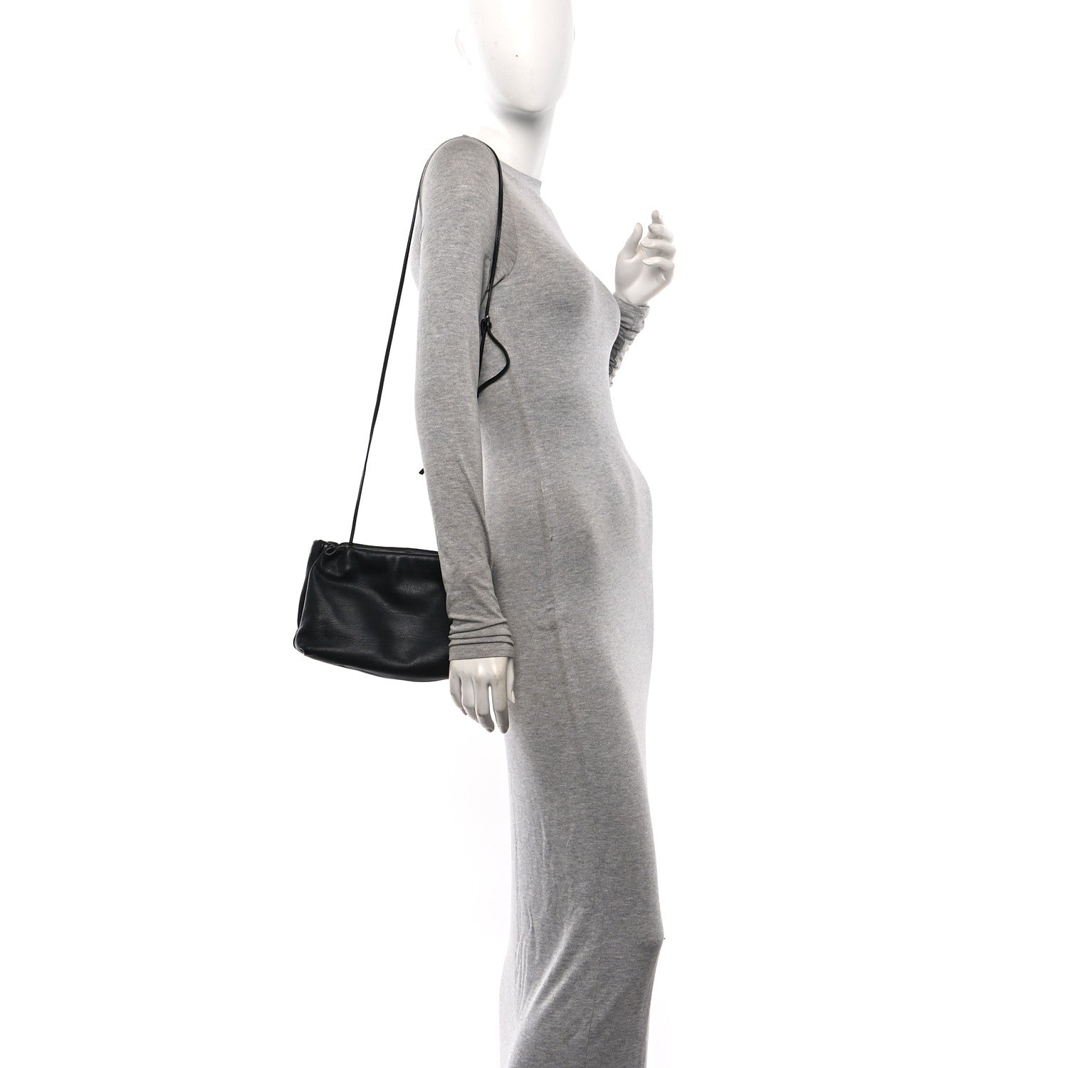 The Row Grained Calfskin Bourse Clutch Black 2 of 9