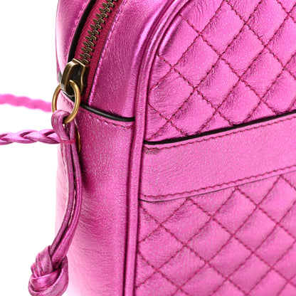 Gucci Laminated Nappa Trapuntata Small Zumi Shoulder Bag Fuxia 11 of 11