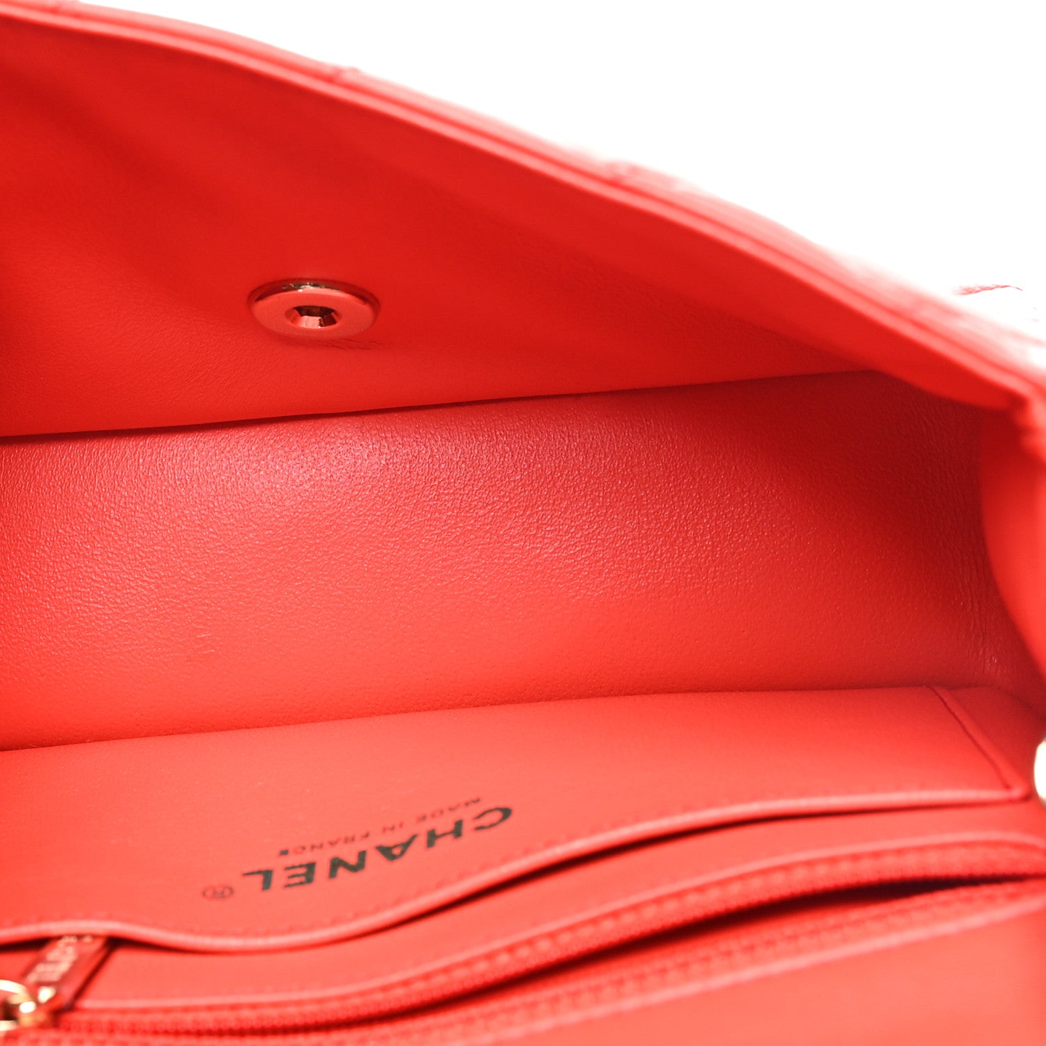 Chanel Lambskin Quilted Mini Rectangular Flap Red 5 of 10