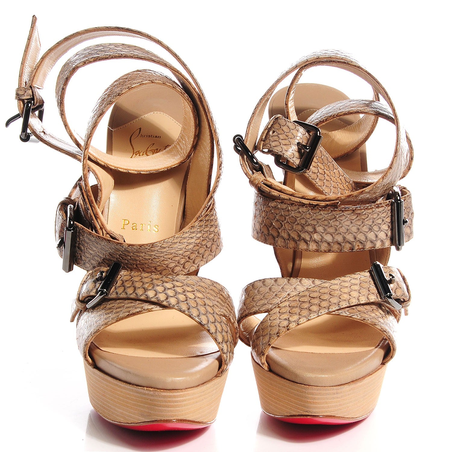 Christian Louboutin Python Platform Toutenkaboucle 150 Strap Sandals 39 2 of 7