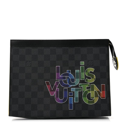 Louis Vuitton Damier Graphite Pochette Voyage MM Yellow 1 of 7