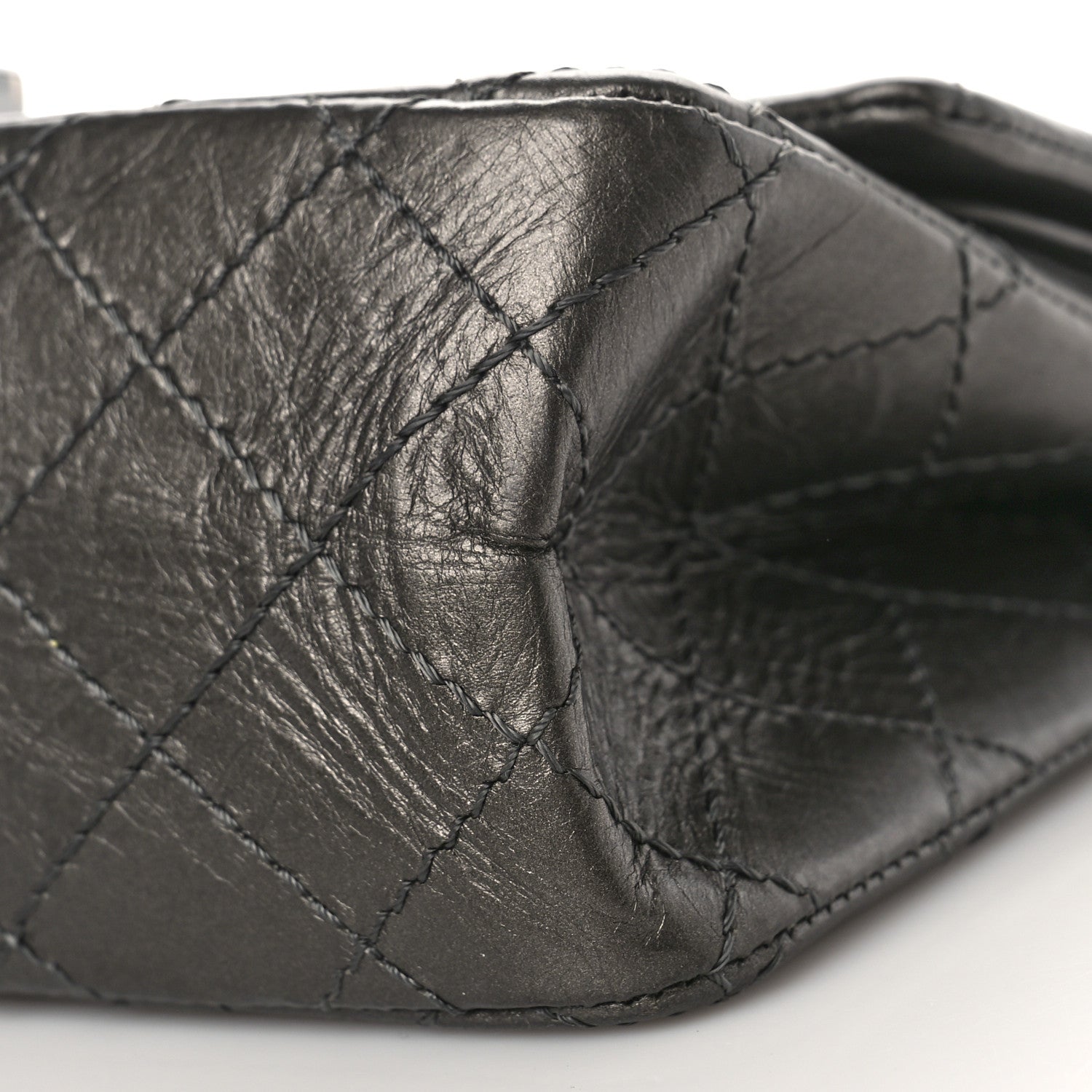 Chanel Aged Calfskin Quilted 2.55 Reissue Mini Flap Dark Silver 9 of 10