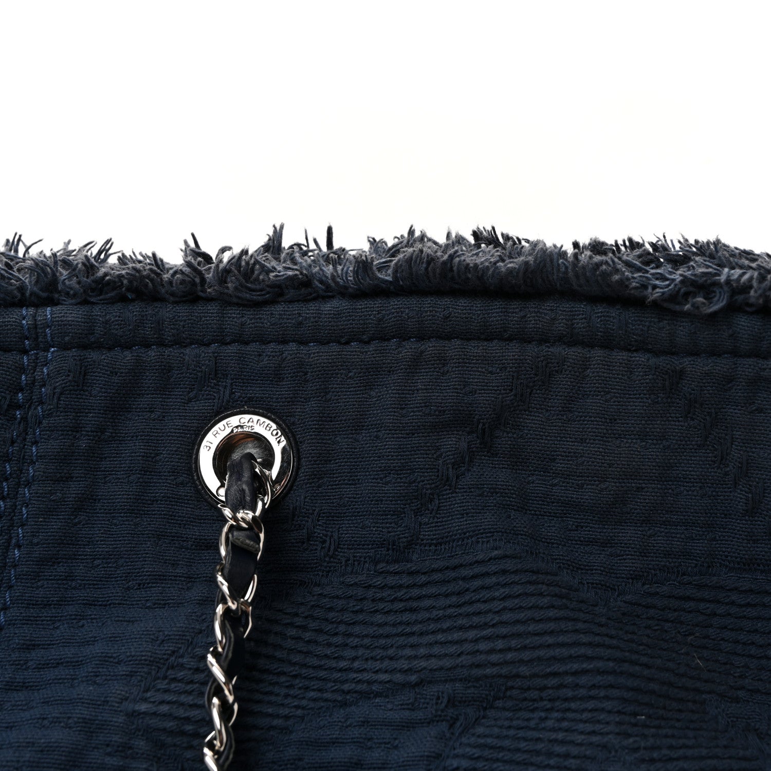 Chanel Canvas Small Double Face Tote Navy 7 of 9