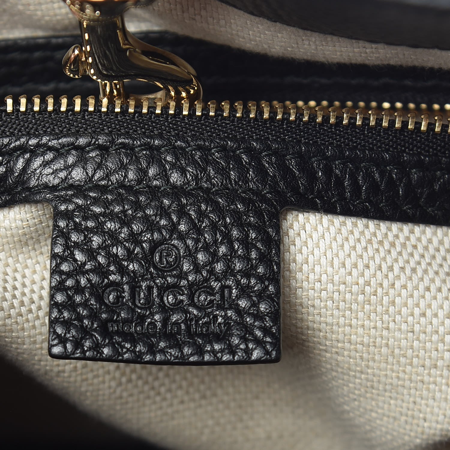 Gucci Pebbled Calfskin Medium Soho Chain Shoulder Bag Black 6 of 9