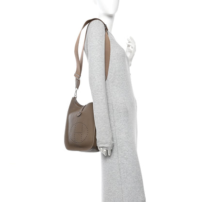 Hermes Taurillon Clemence Evelyne III PM Etoupe 2 of 12