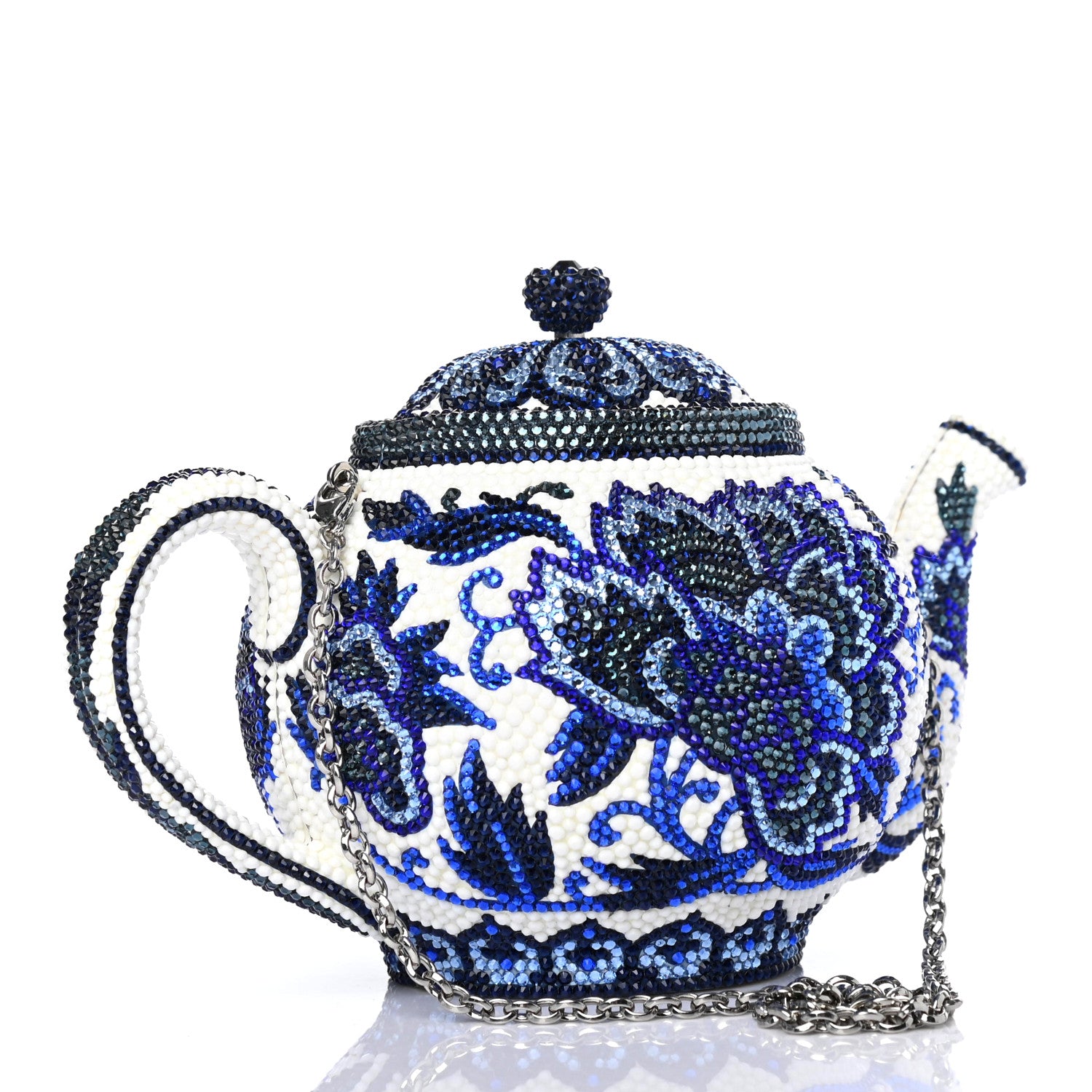 Judith Leiber Ming Crystal Teapot Clutch Cobalt 2 of 4