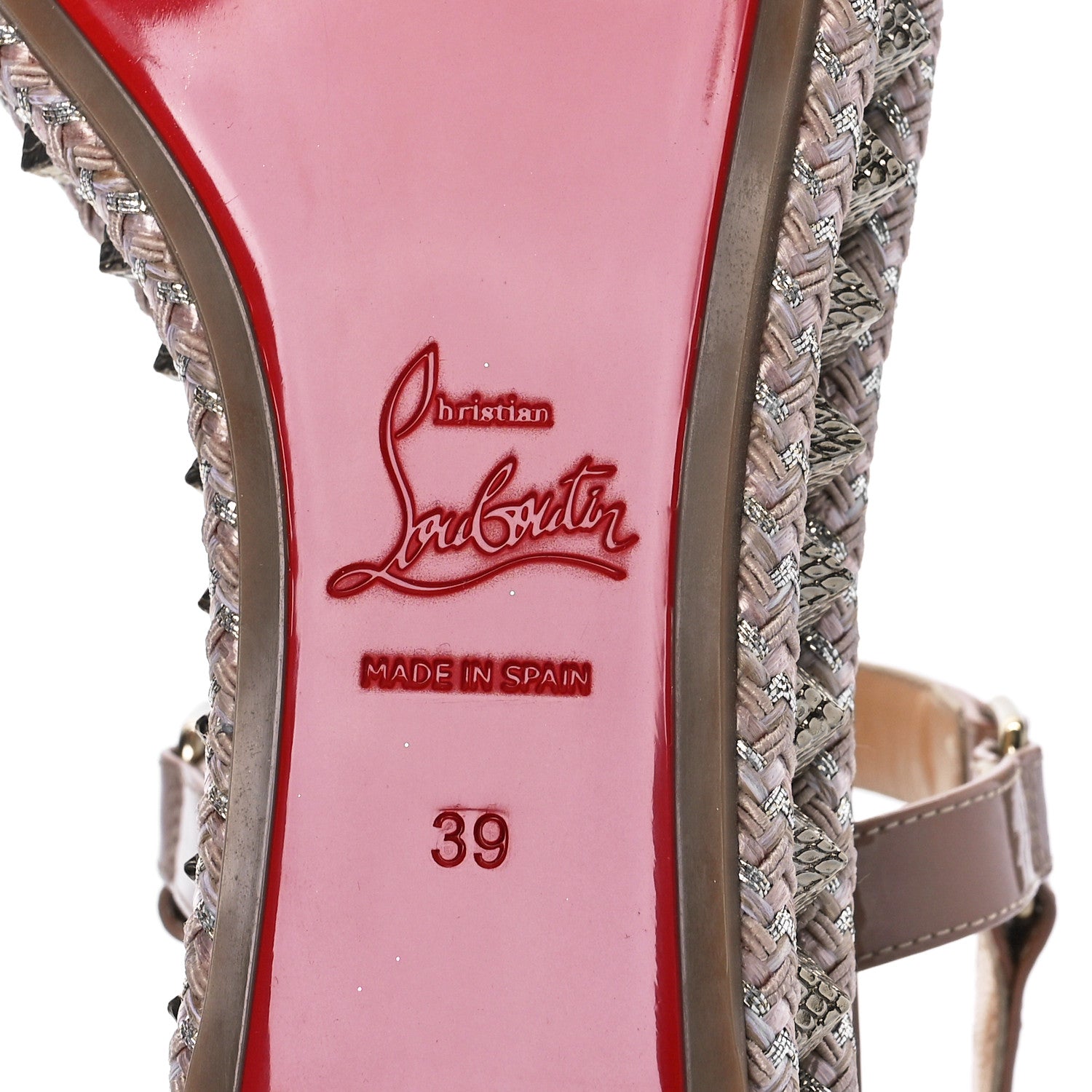 Christian Louboutin Calfskin Cubiste Pyraclou 60 Platform Sandals 39 Nude 7 of 9