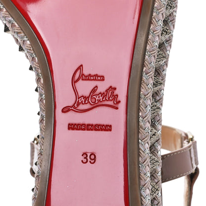 Christian Louboutin Calfskin Cubiste Pyraclou 60 Platform Sandals 39 Nude 7 of 9
