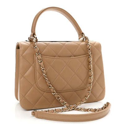 Chanel Lambskin Quilted Small Trendy CC Dual Handle Flap Bag Beige 3 of 11