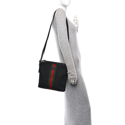 Gucci Techno Canvas Web Messenger Bag Black 2 of 10