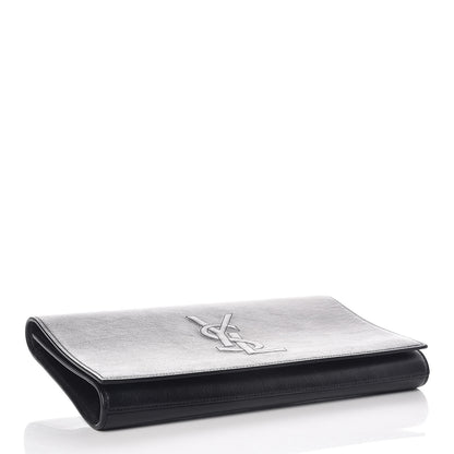 Saint Laurent Calfskin Monogram Large Belle De Jour Clutch Black 4 of 9