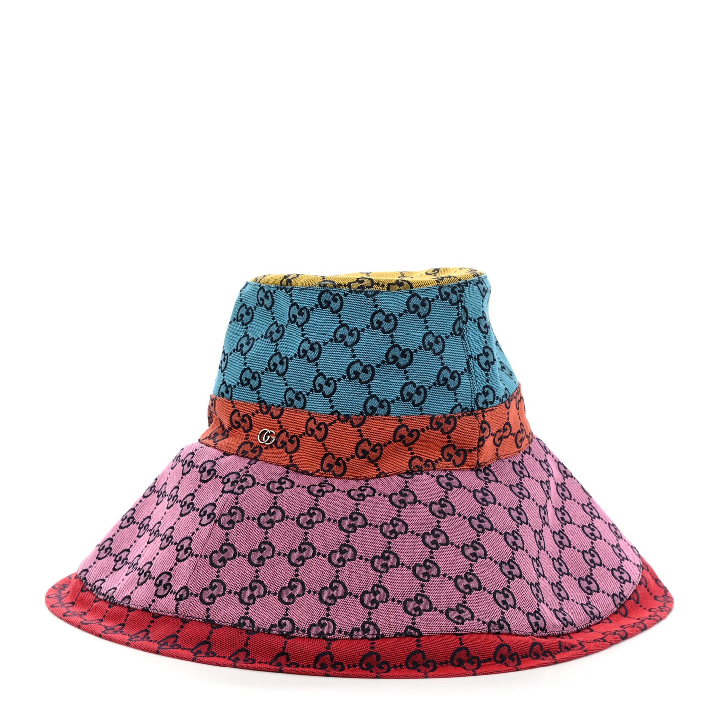 Monogram Multicolor Wide Brim Hat M Pink Multicolor
