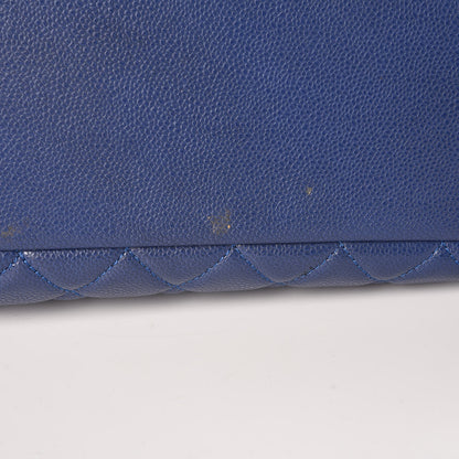 Chanel Caviar Quilted Grand Shopping Tote GST Dark Blue 14 of 22
