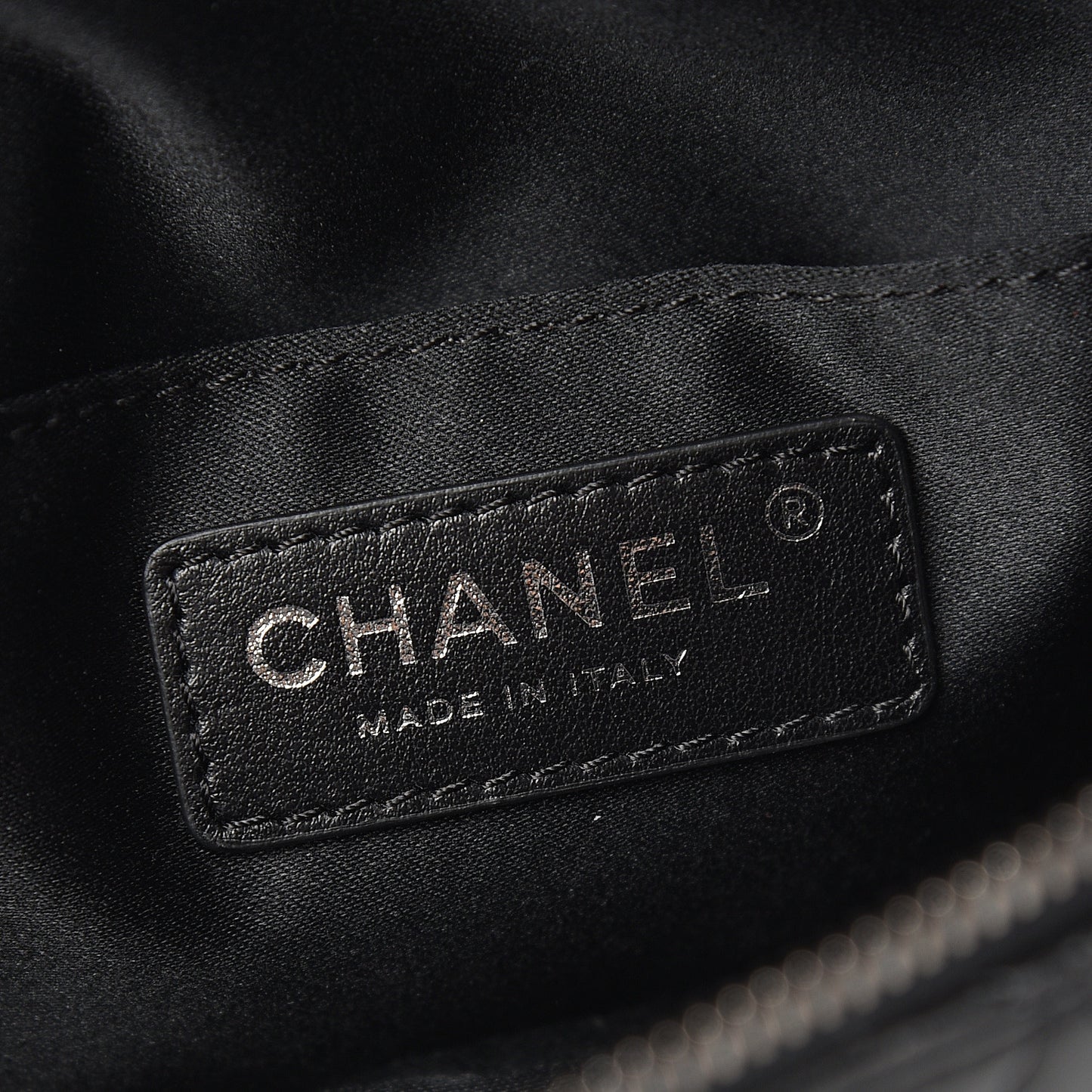 Lambskin Quilted Banane Waist Bag Fanny Pack Black