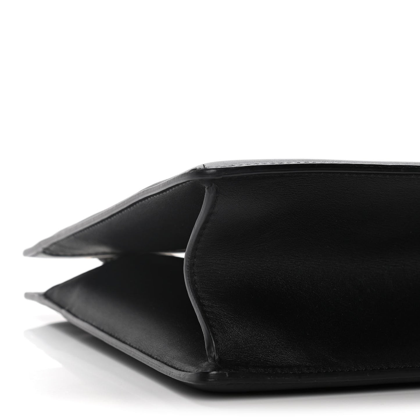 Patina Box Calfskin Medium Clasp Bag Black