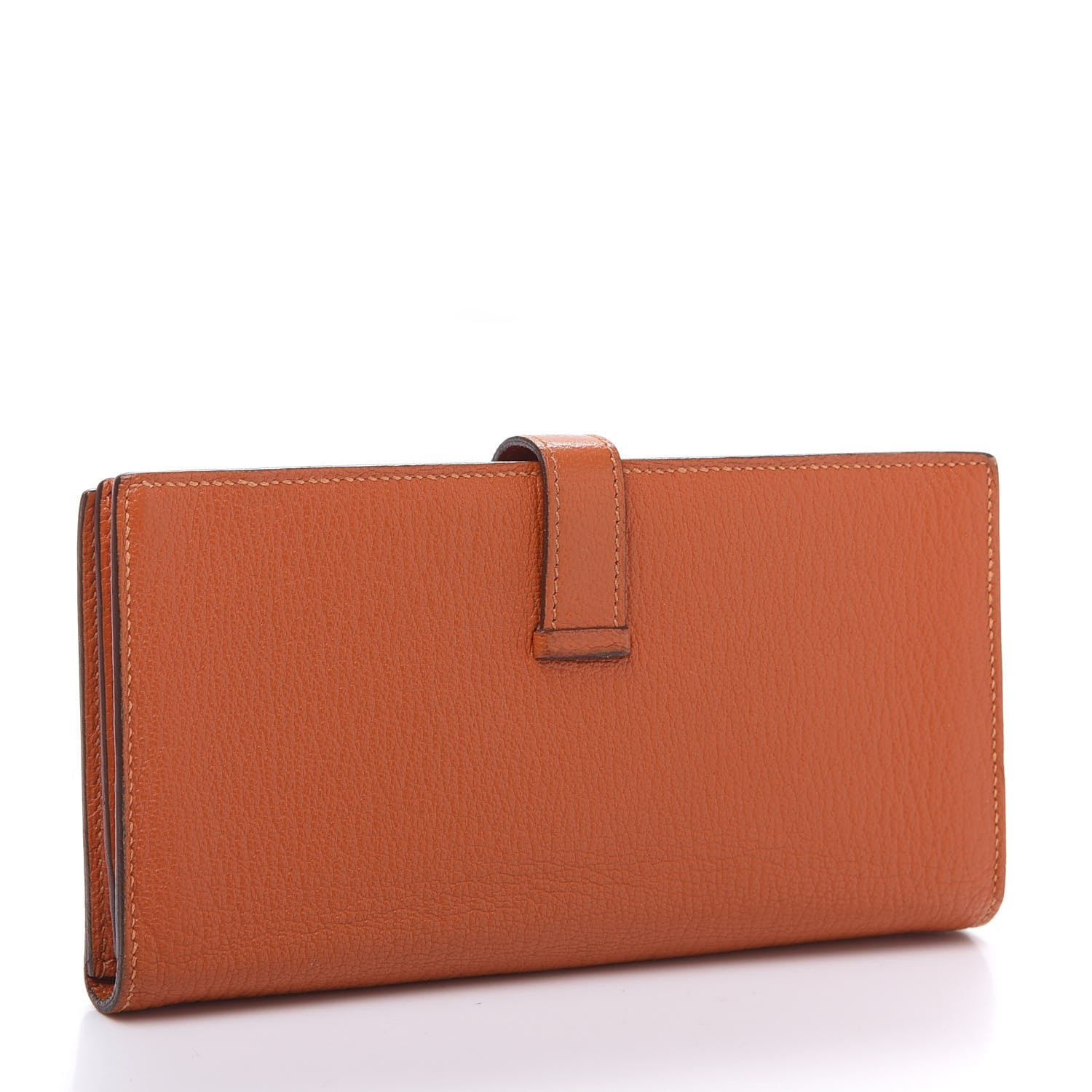 Hermes Chevre Mysore Bearn Gusset Wallet Feu 3 of 13