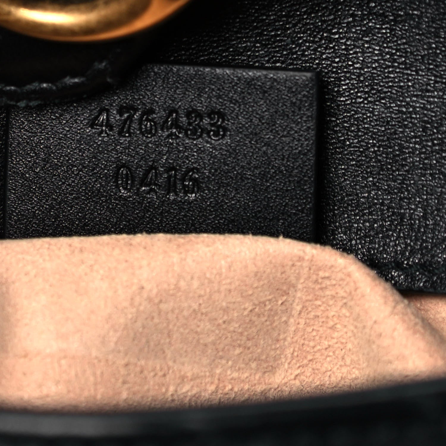 Gucci Calfskin Matelasse Super Mini GG Marmont Shoulder Bag Black 5 of 11