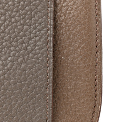 Hermes Taurillon Clemence Bi-Color Jypsiere 28 Etain Etoupe 12 of 12