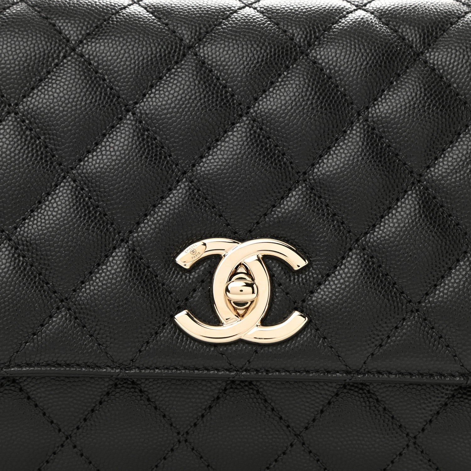 Chanel Caviar Quilted Small Coco Handle Flap Black 8 of 10