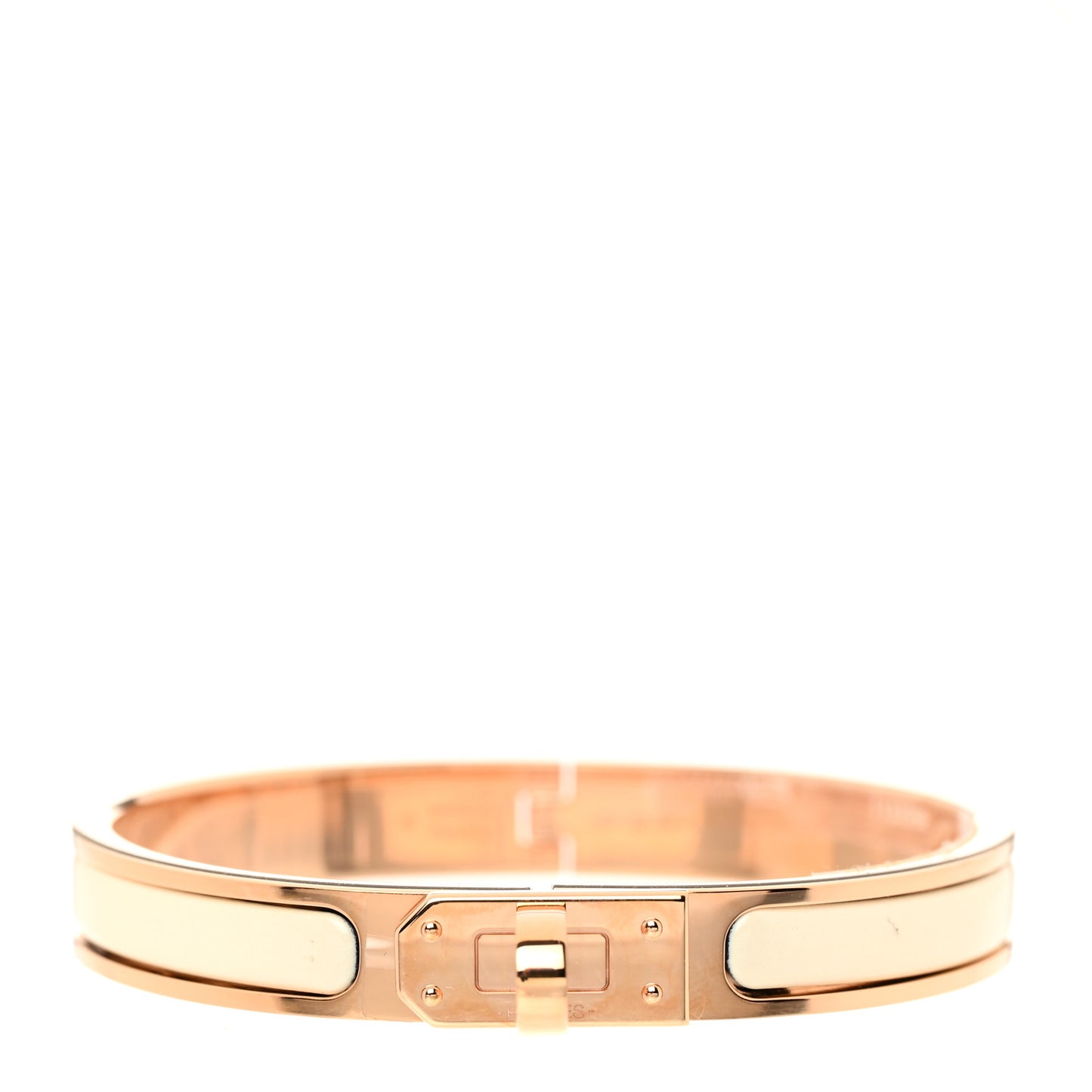 Enamel Mini Clic Kelly Bracelet PM Creme