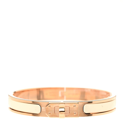 Hermes Enamel Mini Clic Kelly Bracelet PM Creme 1 of 6