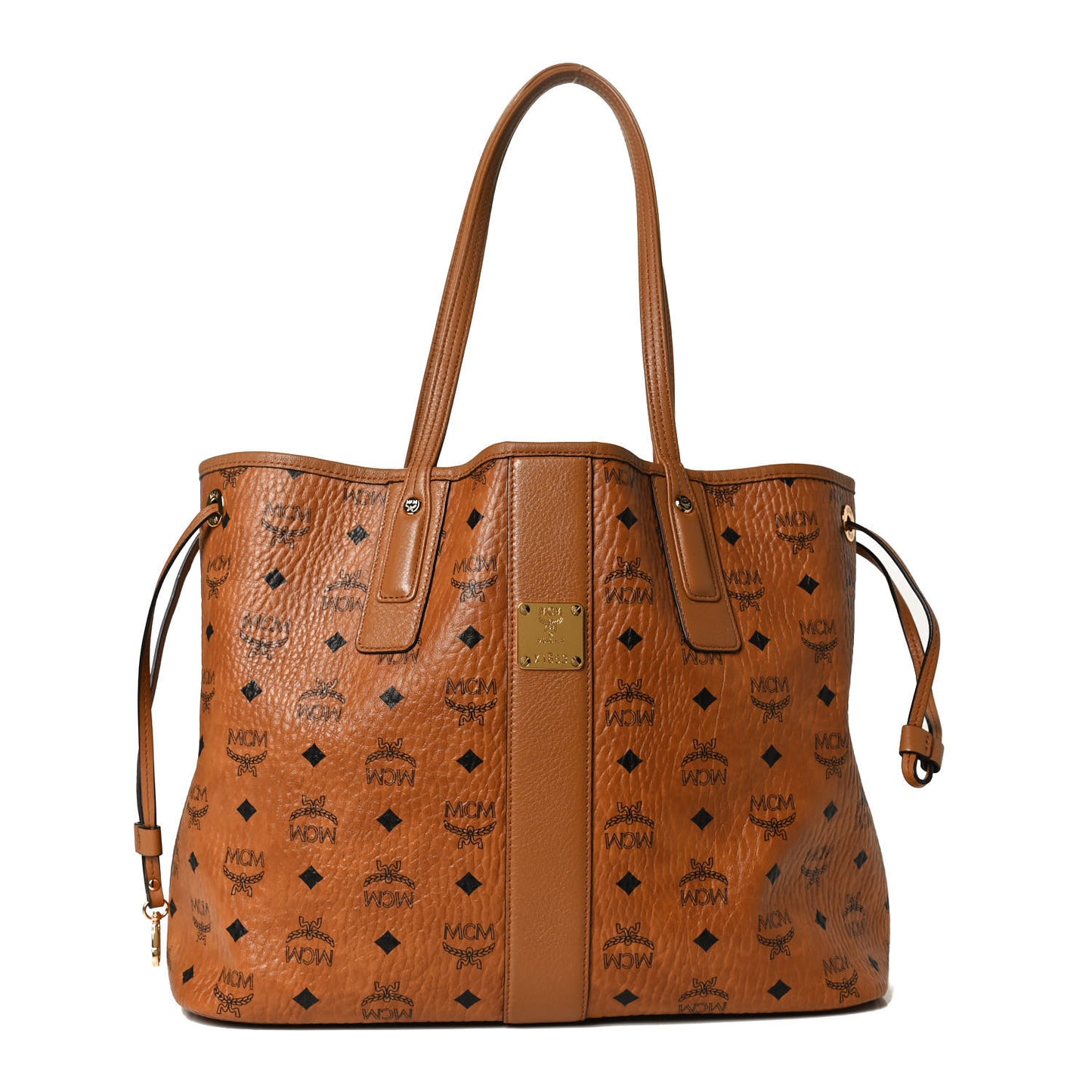 Visetos Medium Liz Reversible Shopper Tote Cognac