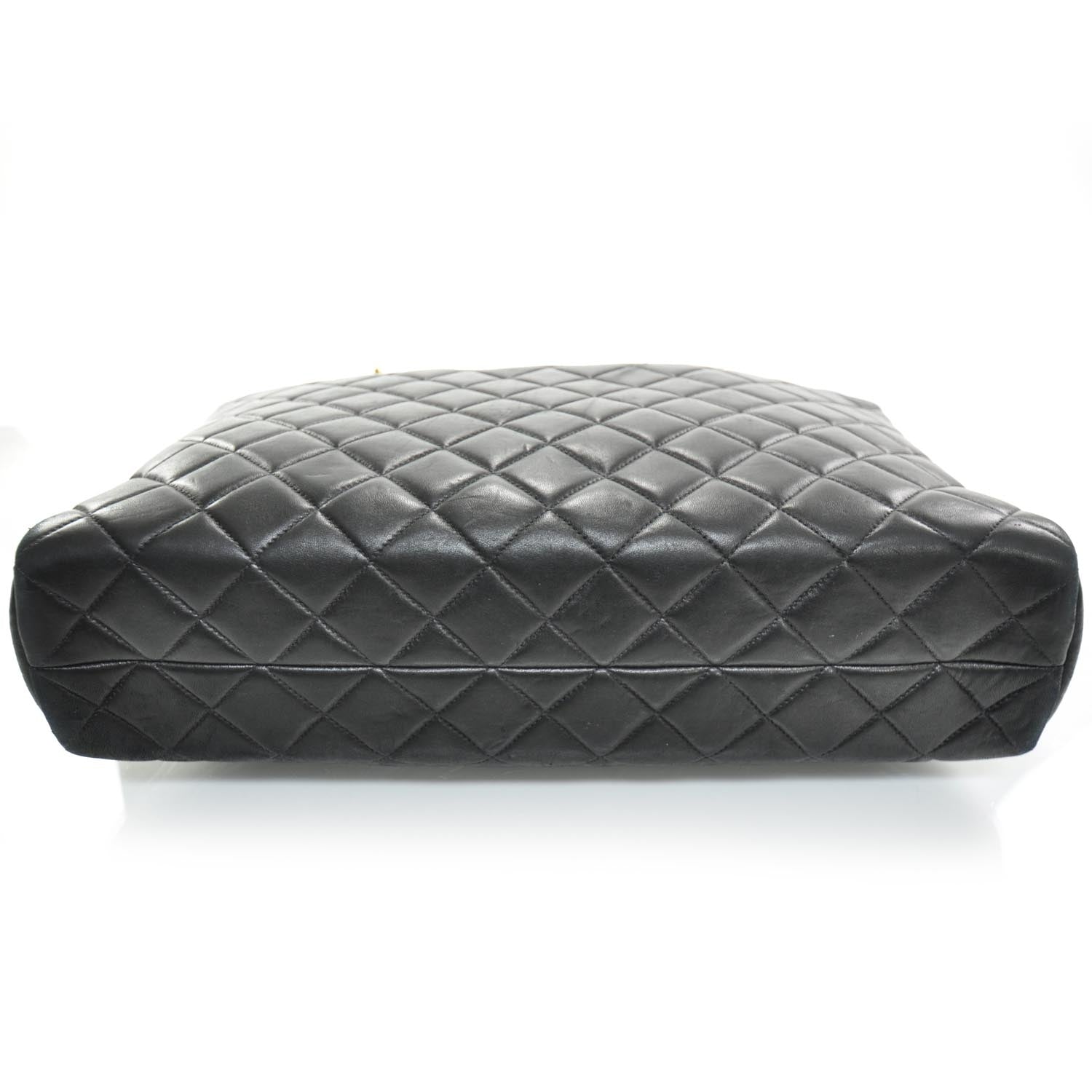 Chanel Lambskin Quilted Shoulder Bag Black GHW 5 of 11