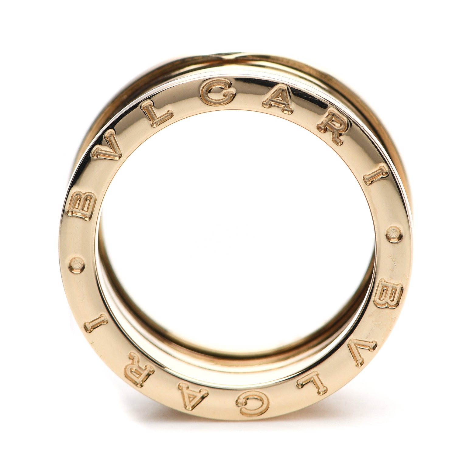 Bulgari 18K Yellow Gold B.Zero1 Four-Band Ring 56 7.5 6 of 7