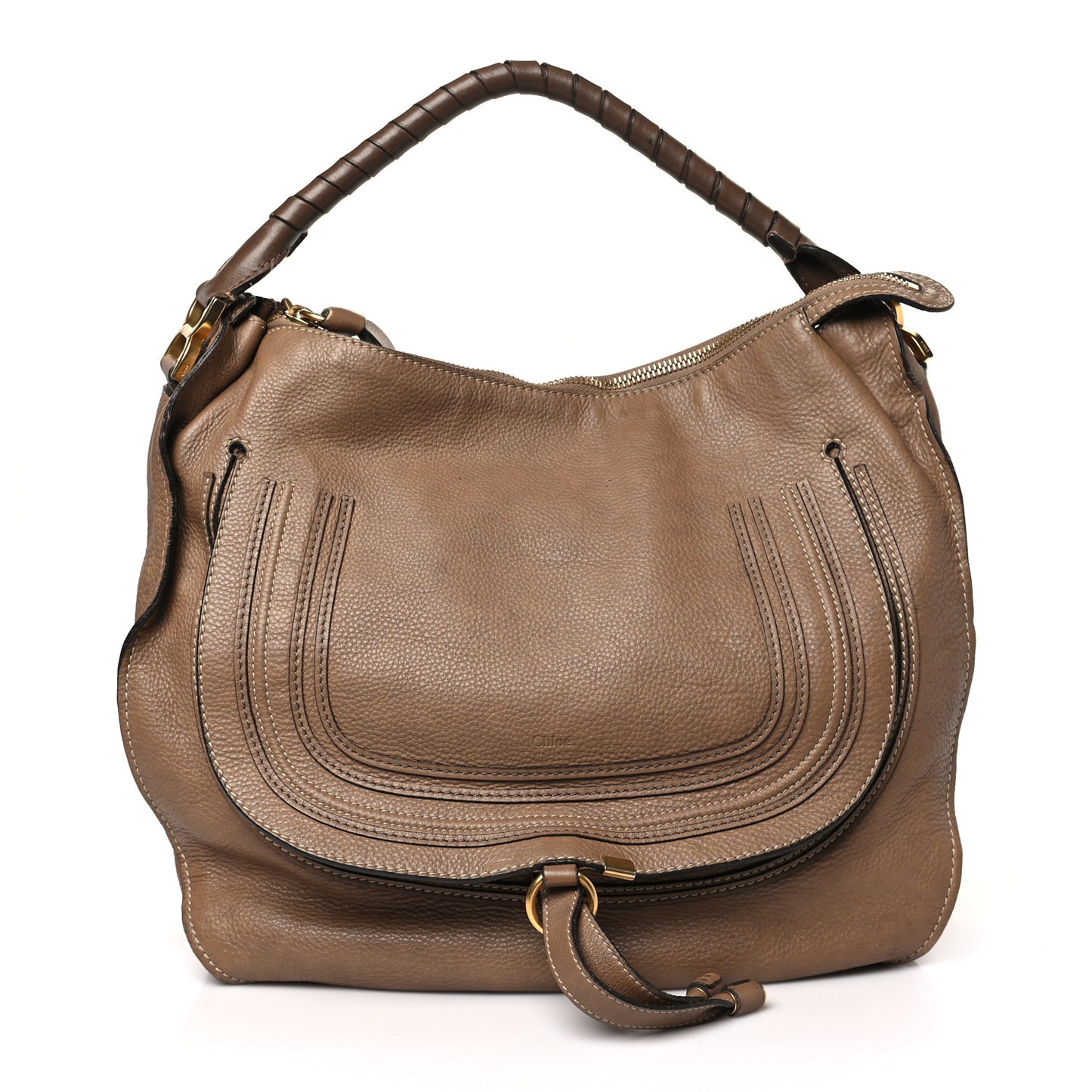 Calfskin Large Marcie Hobo Nut
