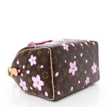 Louis Vuitton LV X TM Monogram Cherry Blossom Speedy Bandouliere 25 Sakura Brown 4 of 12