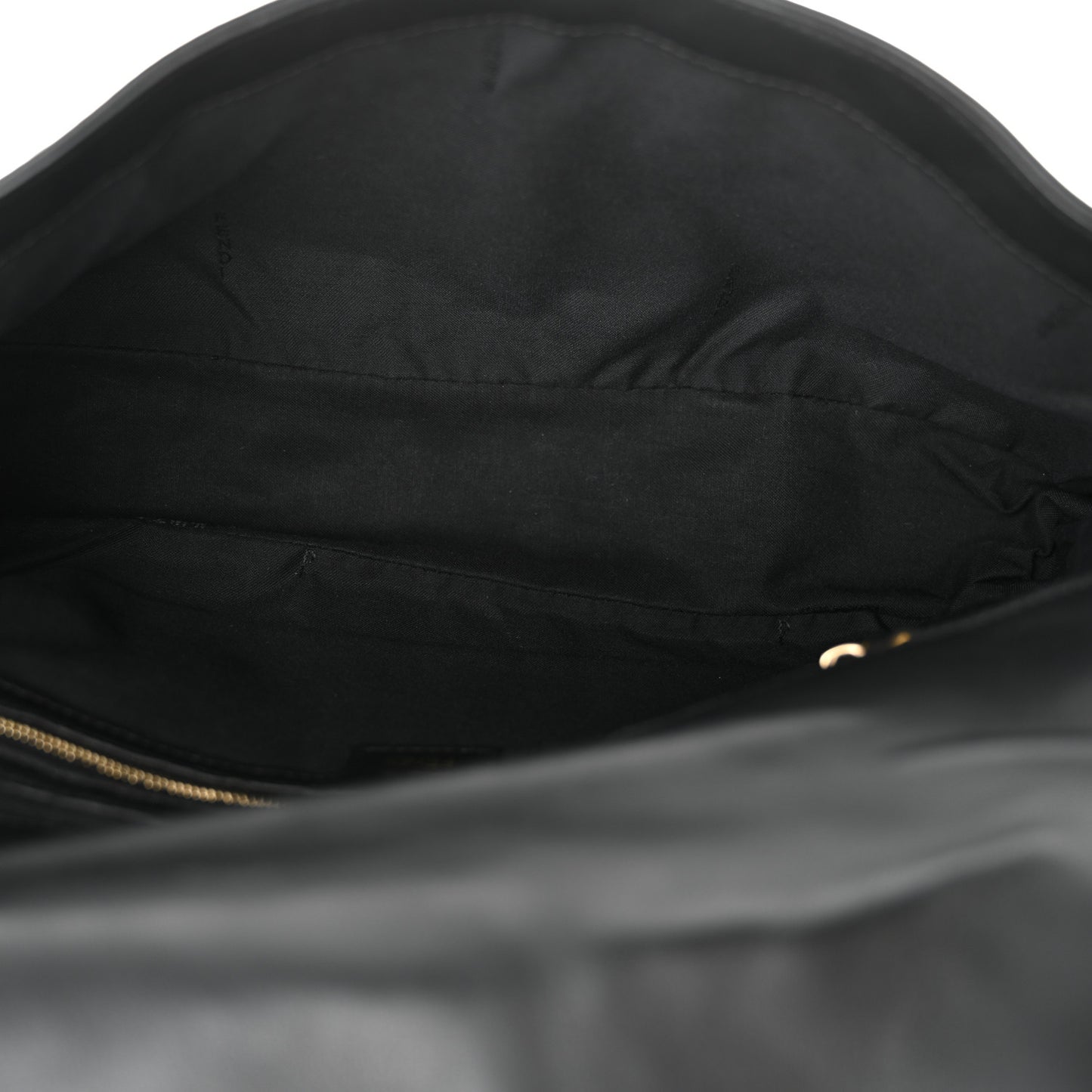 Nappa FF 1974 Embossed Large Baguette Black