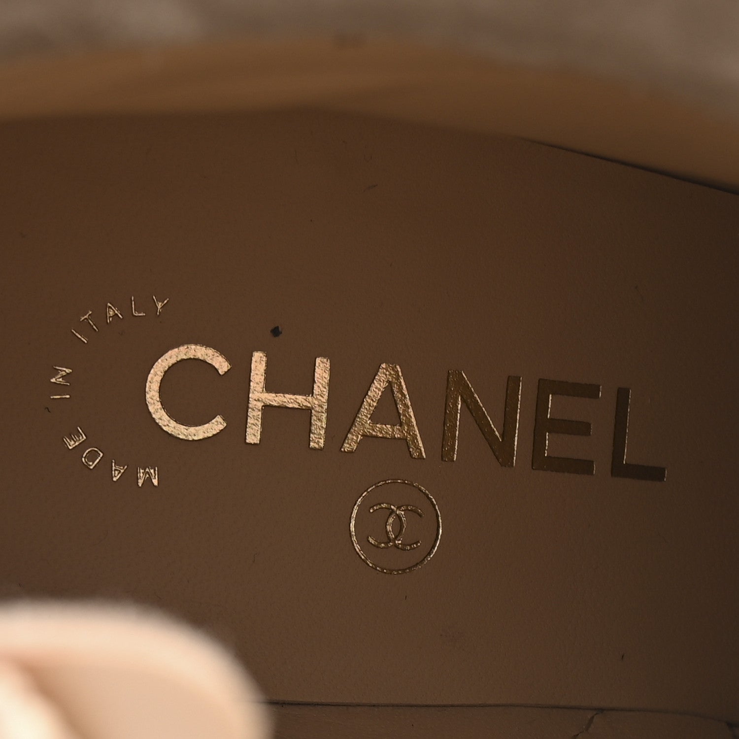 Chanel Calfskin Cap Toe Chain Short Boots 41 Beige 8 of 10