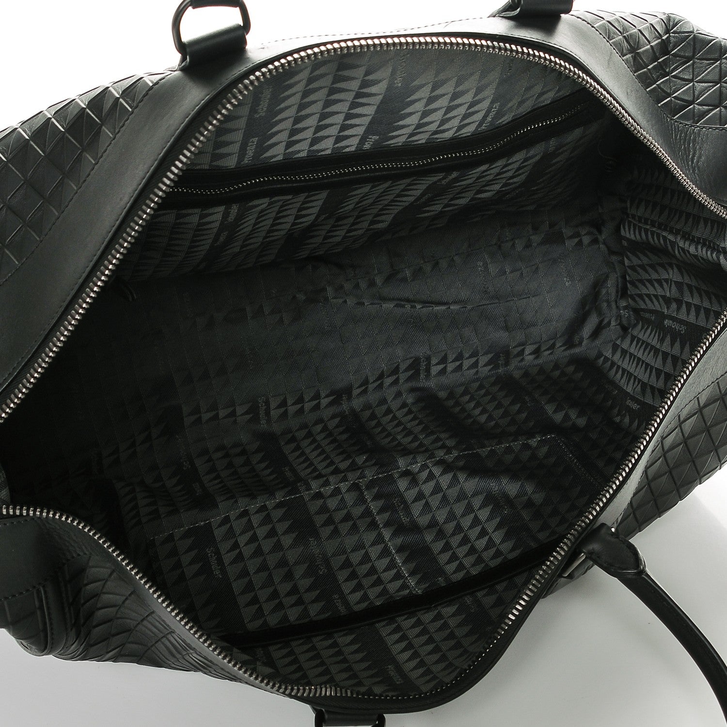 Proenza Schouler Calfskin Triangle Embossed Travel Bag Black 5 of 7
