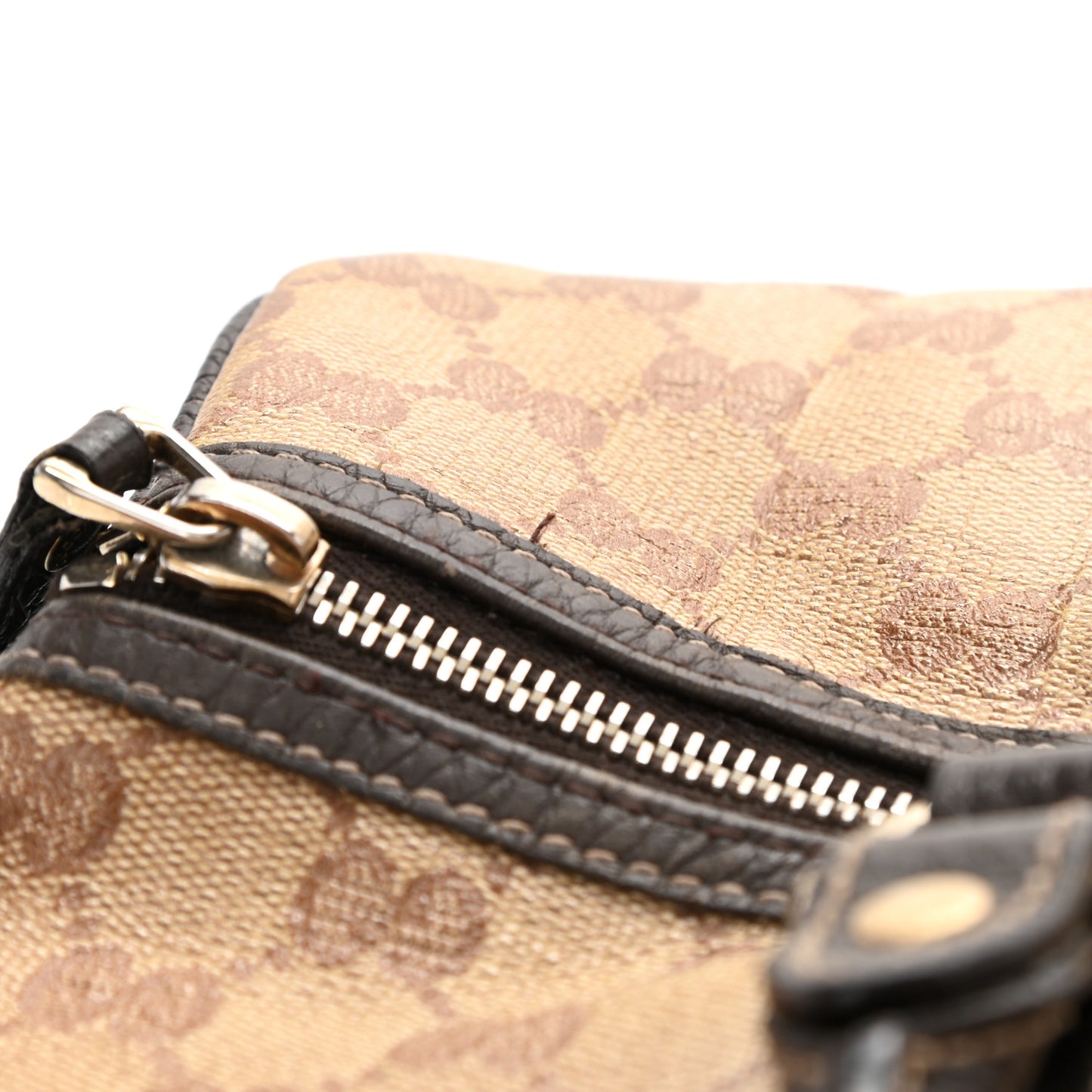 Crystal Monogram Medium Joy Boston Dark Brown