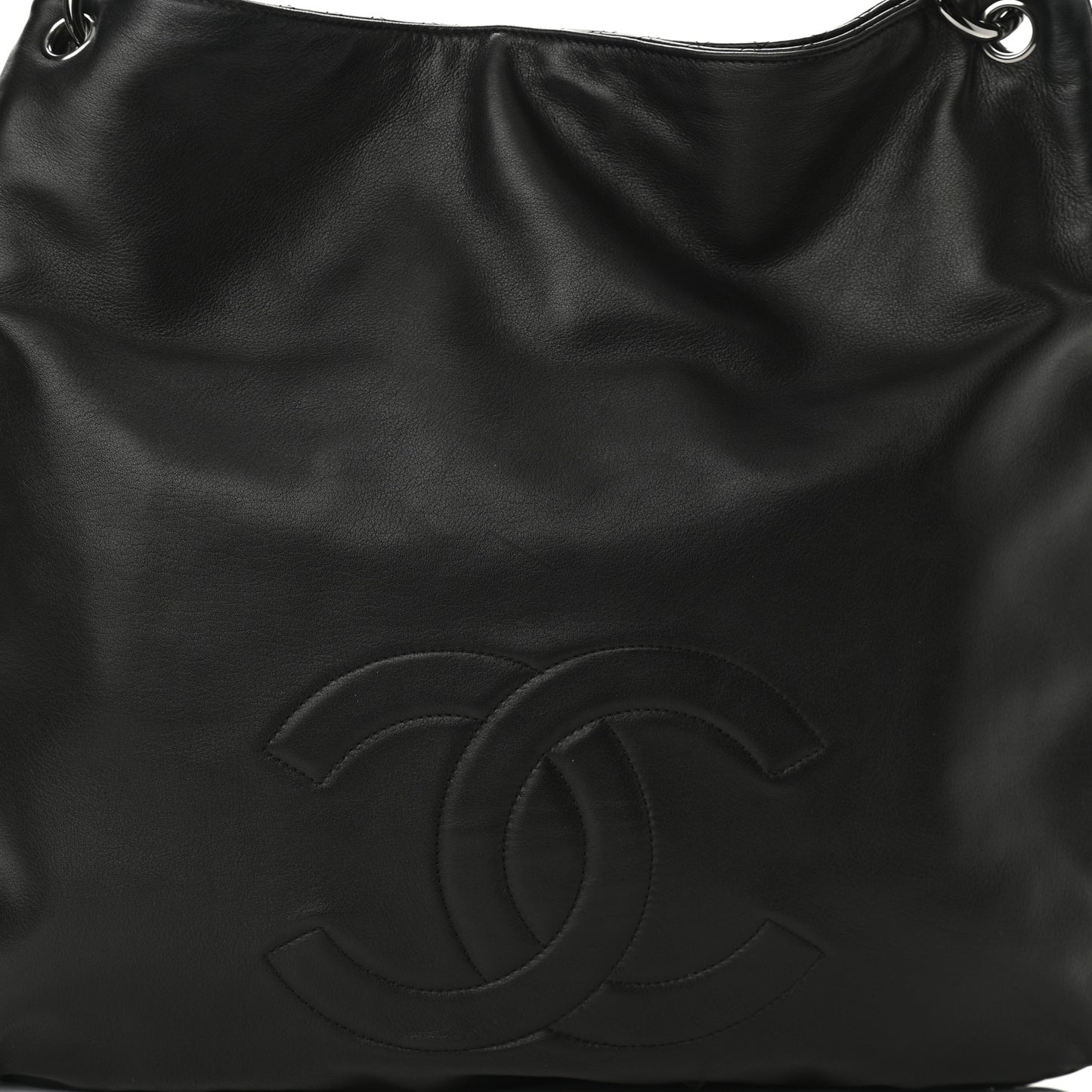 Lambskin Large Soft and Chain Hobo Black