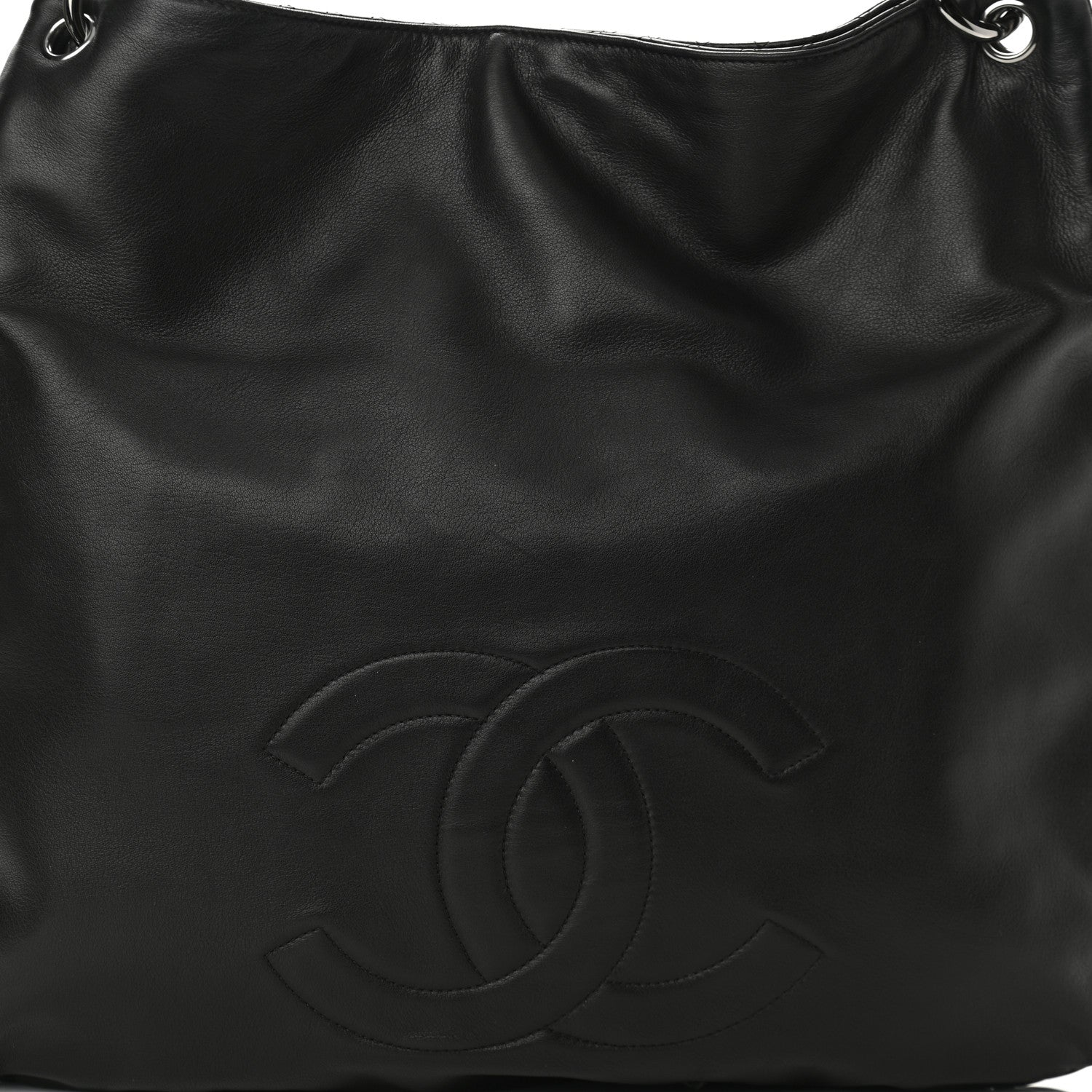 Chanel Lambskin Large Soft and Chain Hobo Black 8 of 10